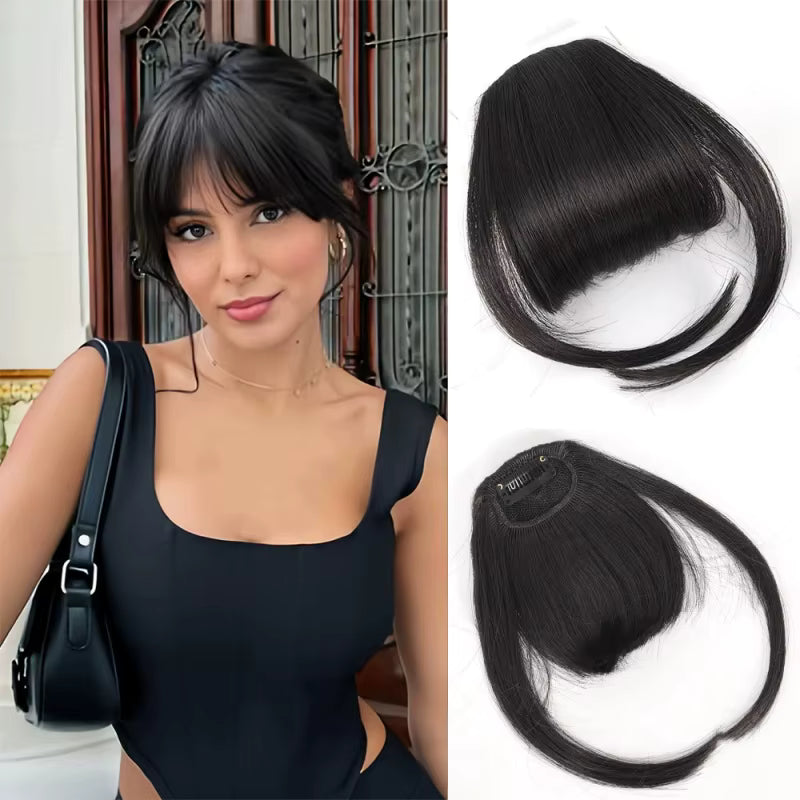 Flequillo Postizo con Broches - Cabello Humano Natural