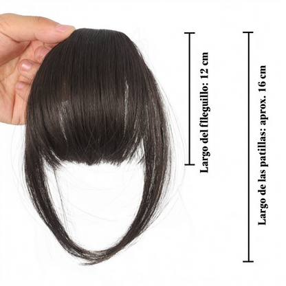 Flequillo Postizo con Broches - Cabello Humano Natural