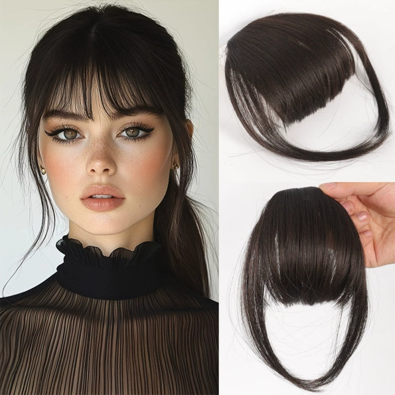 Flequillo Postizo con Broches - Cabello Humano Natural