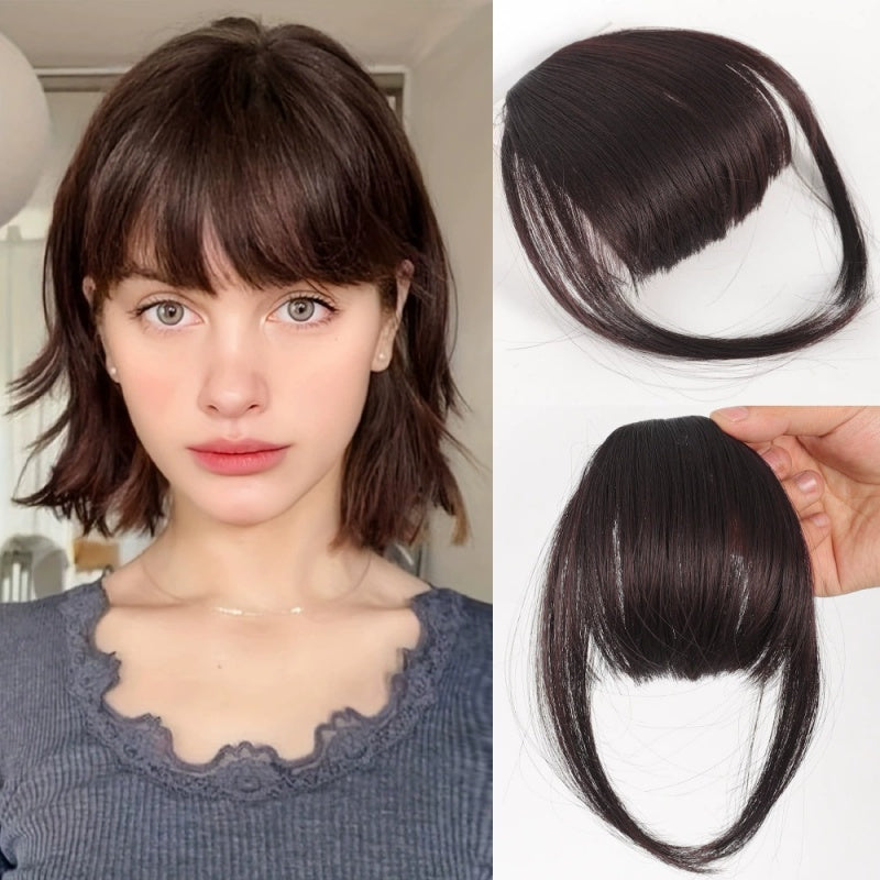 Flequillo Postizo con Broches - Cabello Humano Natural