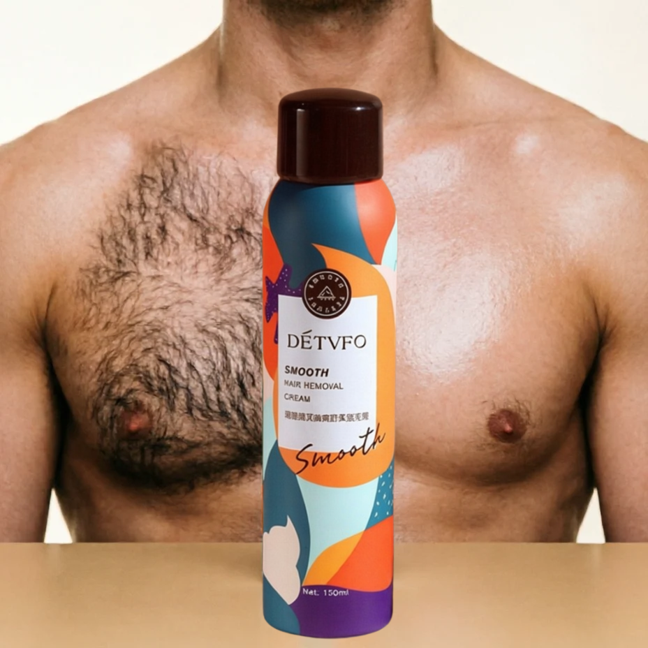 Crema depilatoria natural DETVFO: depilación ultrasuave y sin dolor, para él y para ella.