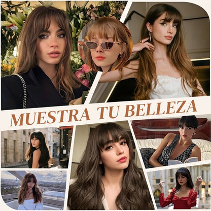 Flequillo Postizo con Broches - Cabello Humano Natural