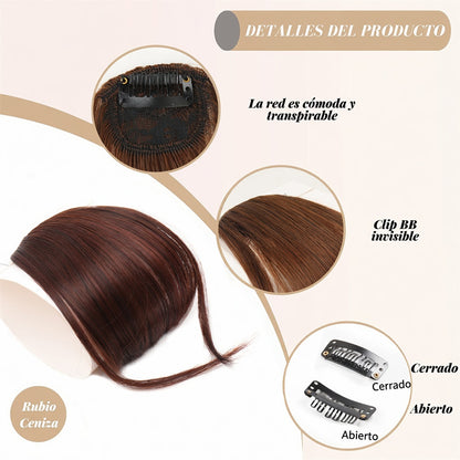 Flequillo Postizo con Broches - Cabello Humano Natural