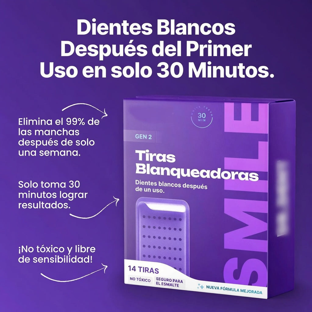 Whitening Strips- dentales púrpuras