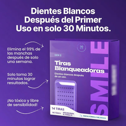 Whitening Strips- dentales púrpuras