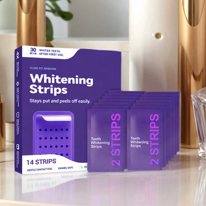 Whitening Strips- dentales púrpuras