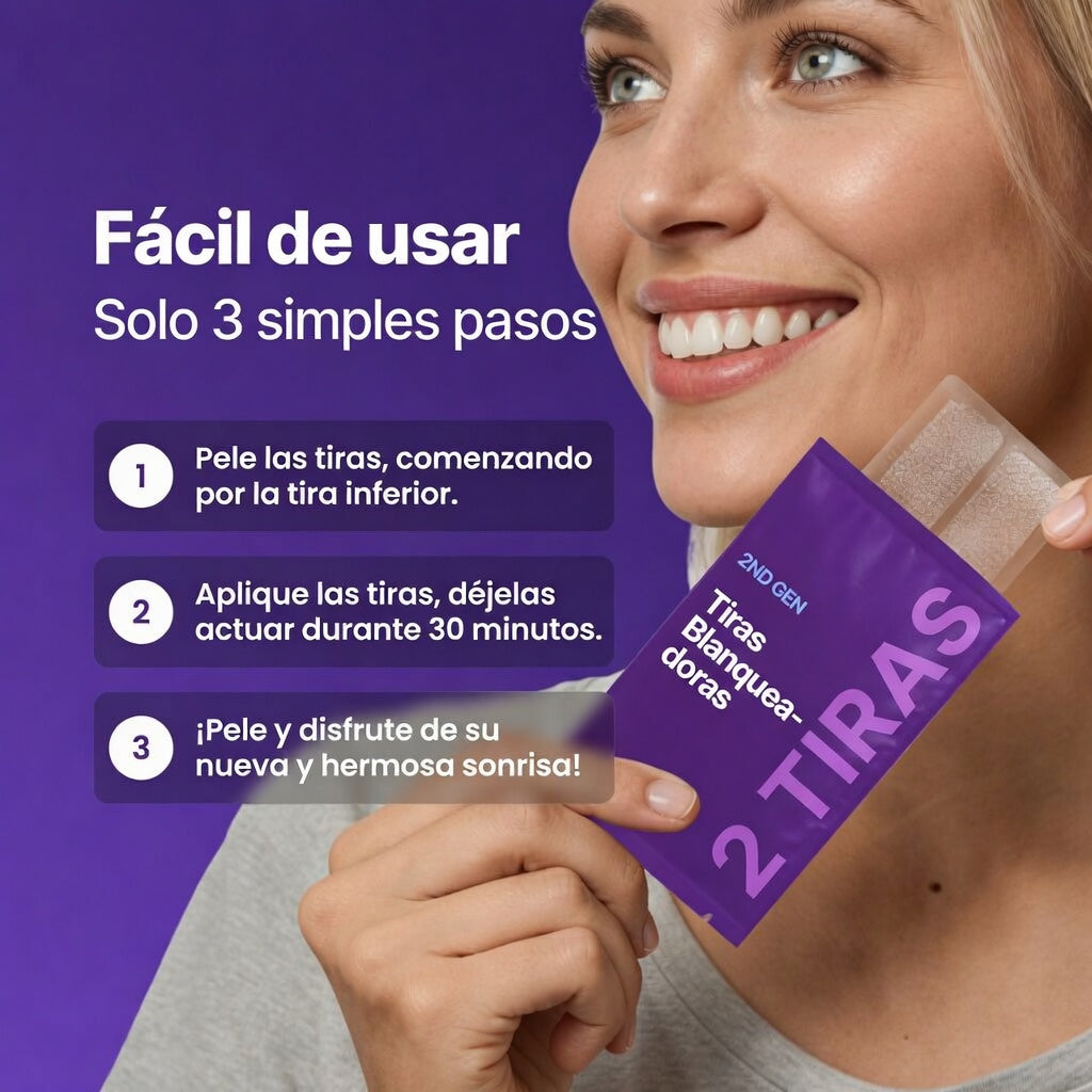 Whitening Strips- dentales púrpuras