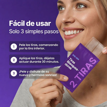 Whitening Strips- dentales púrpuras
