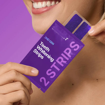 Whitening Strips- dentales púrpuras